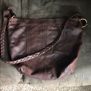 Lucky brand leather hobo bag